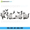 4 Cats Halloween Embroidery file