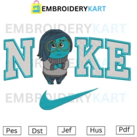 Nike Sadness Embroidery File Inside out Movie