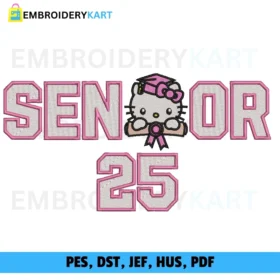Hello Kitty Senior 2025 Machine Embroidery Design