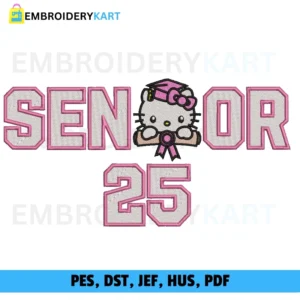 Hello Kitty Senior 2025 Machine Embroidery Design