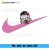 Hello Kitty Swoosh Machine Embroidery Design