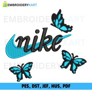 Nike Buterfly Embroidery design