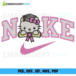 Nike Hello Kitty Machine Embroidery Design