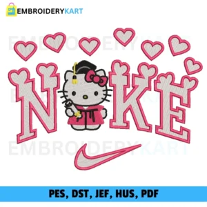 Nike Hello kitty Graduation Embroidery Design