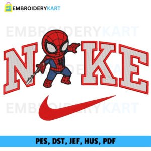 Nike Spiderman Machine Embroidery design