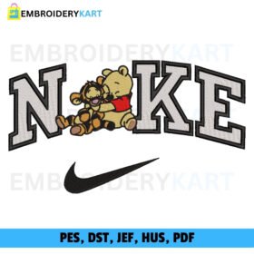 Nike pooh and Tiger Embroidery design