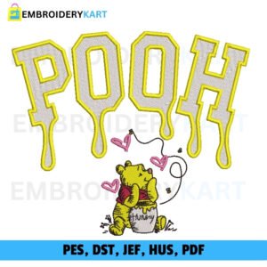 Pooh with Hunny Embroidery design