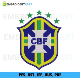 Brazilian Football Confederation Embroidery Design