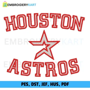 Houston Astros Logo Embroidery Design