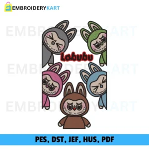 Labubu Cartoon Embroidery Drsign