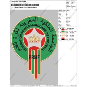 MAROCAINE FOOTBALL 6by10