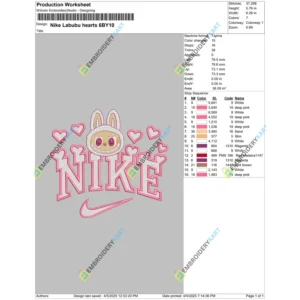Nike Labubu hearts 6BY10