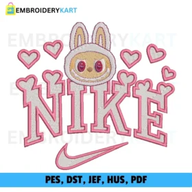 Nike Labubu hearts Embroidery Drsign