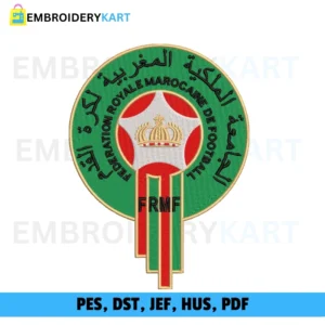 Royal Moroccan Football Federation Embroidery Design