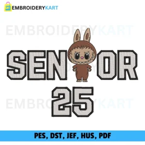 Senior Labubu 25 Embroidery Drsign