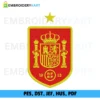 Spain National Football Team Crest Embroidery Design