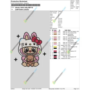 labubu Hello kitty 6BY10