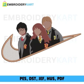 Harry Potter Nike Swoosh Embroidery Design