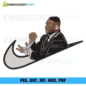 Swoosh Mike Tyson Embroidery Design