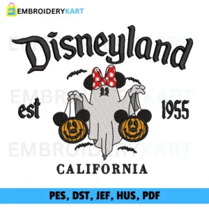 Disneylamd miinie Halloween Embroidery design