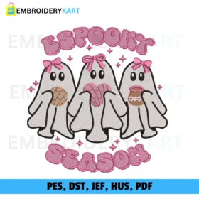 ESPOOKY LOGO Halloween Embroidery design