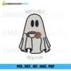 Espooky Season Ghost Halloween Embroidery design