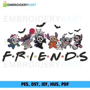 FRIENDS LOGO Halloween Embroidery design