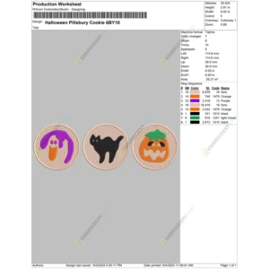 Halloween Pillsbury Cookie 6BY10