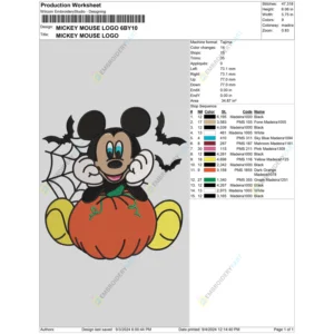 MICKEY MOUSE LOGO 6BY10
