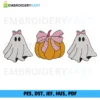 ghost pumkin bow Halloween Embroidery design