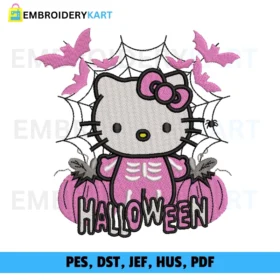 Halloween Hello kitty Embroidery design