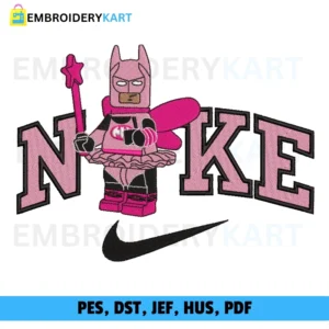 Nike Lego pink Halloween Embroidery design