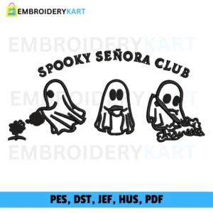 SPOOKY club Halloween Embroidery design