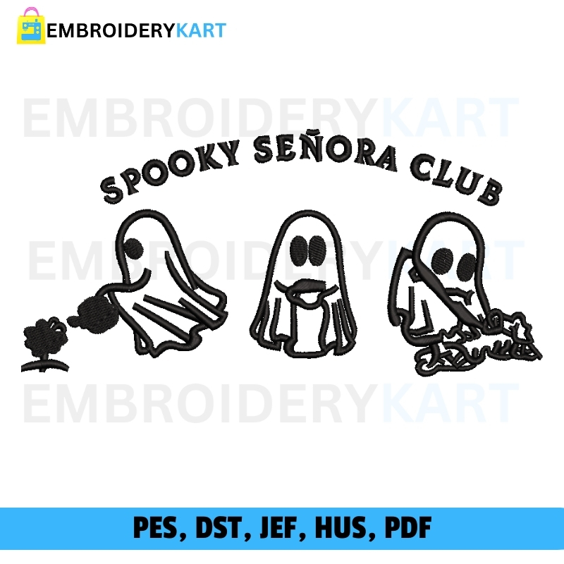 SPOOKY club Halloween Embroidery design