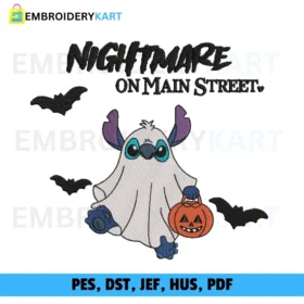 Nightmare stitch Halloween Embroidery design