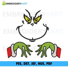 GRINCH hand v2 Christmas Embroidery design