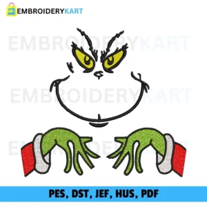 GRINCH hand v2 Christmas Embroidery design