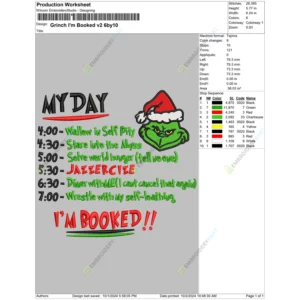 Grinch I m Booked v2 6by10