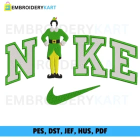 NIKE Elf Christmas Embroidery design