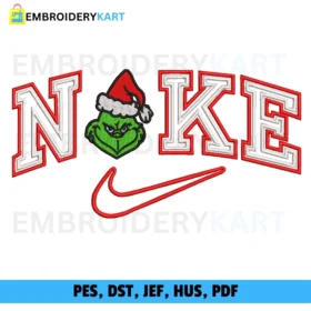 NIKE Grinch Christmas Embroidery design