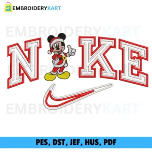 NIKE Mickey Christmas V1 Embroidery design