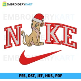 NIKE Nala Christmas Embroidery design