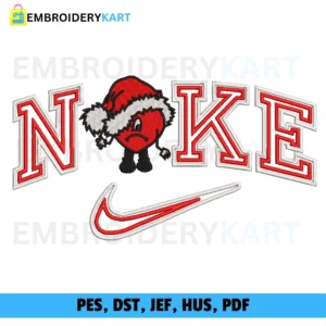NIKE christmas Heart Embroidery design