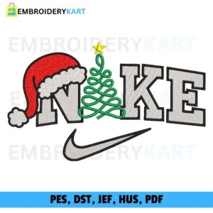 NIKE christmas light Embroidery design