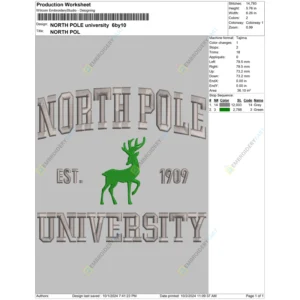 NORTH POLE university 6by10