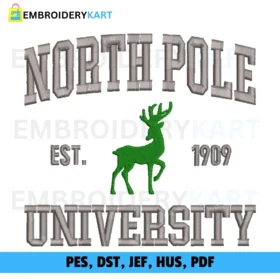 NORTH POLE University Christmas Embroidery design