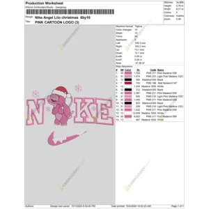 Nike Angel Lilo christmas 6by10