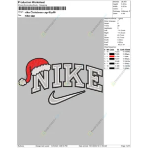 Nike Christmas cap v3 6by10