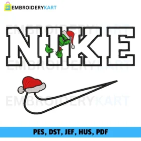 Nike Grinch Cap Christmas Embroidery design
