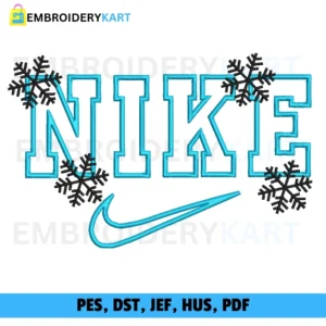 Nike Snow Christmas Embroidery design